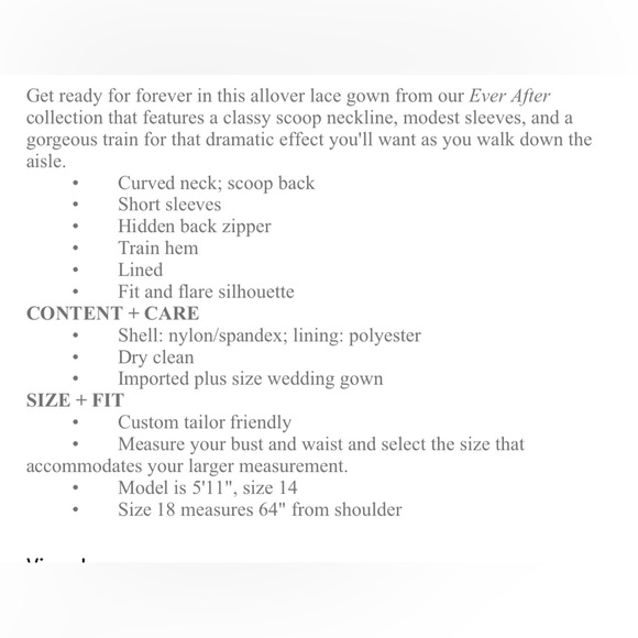 NWT Torrid’s Ever After Ivory Lace Wedding Gown - Picture 4 of 5